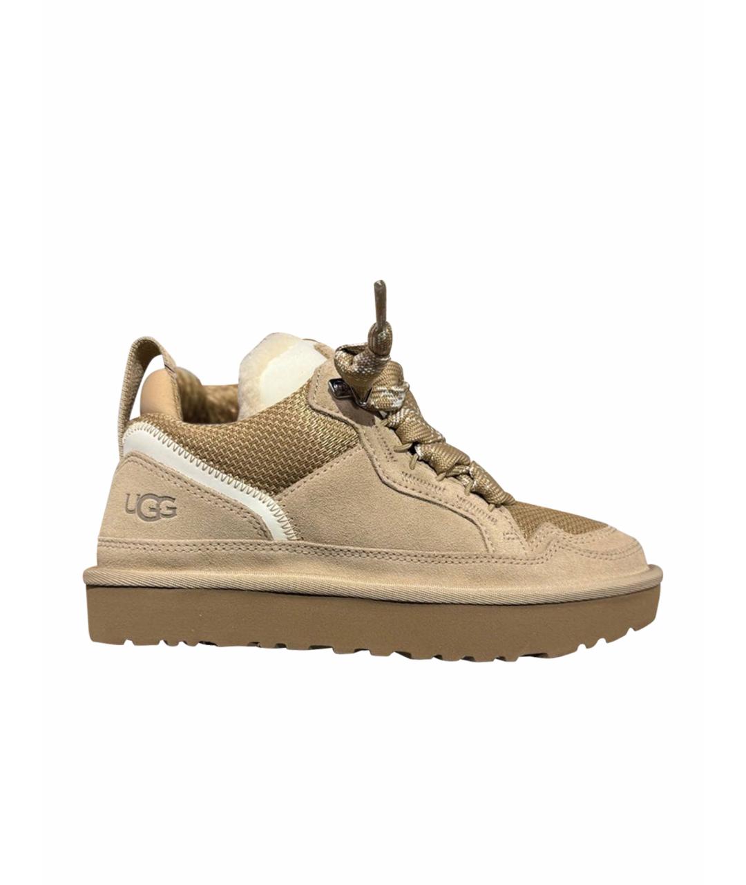 UGG AUSTRALIA Бежевые замшевые кроссовки, фото 1