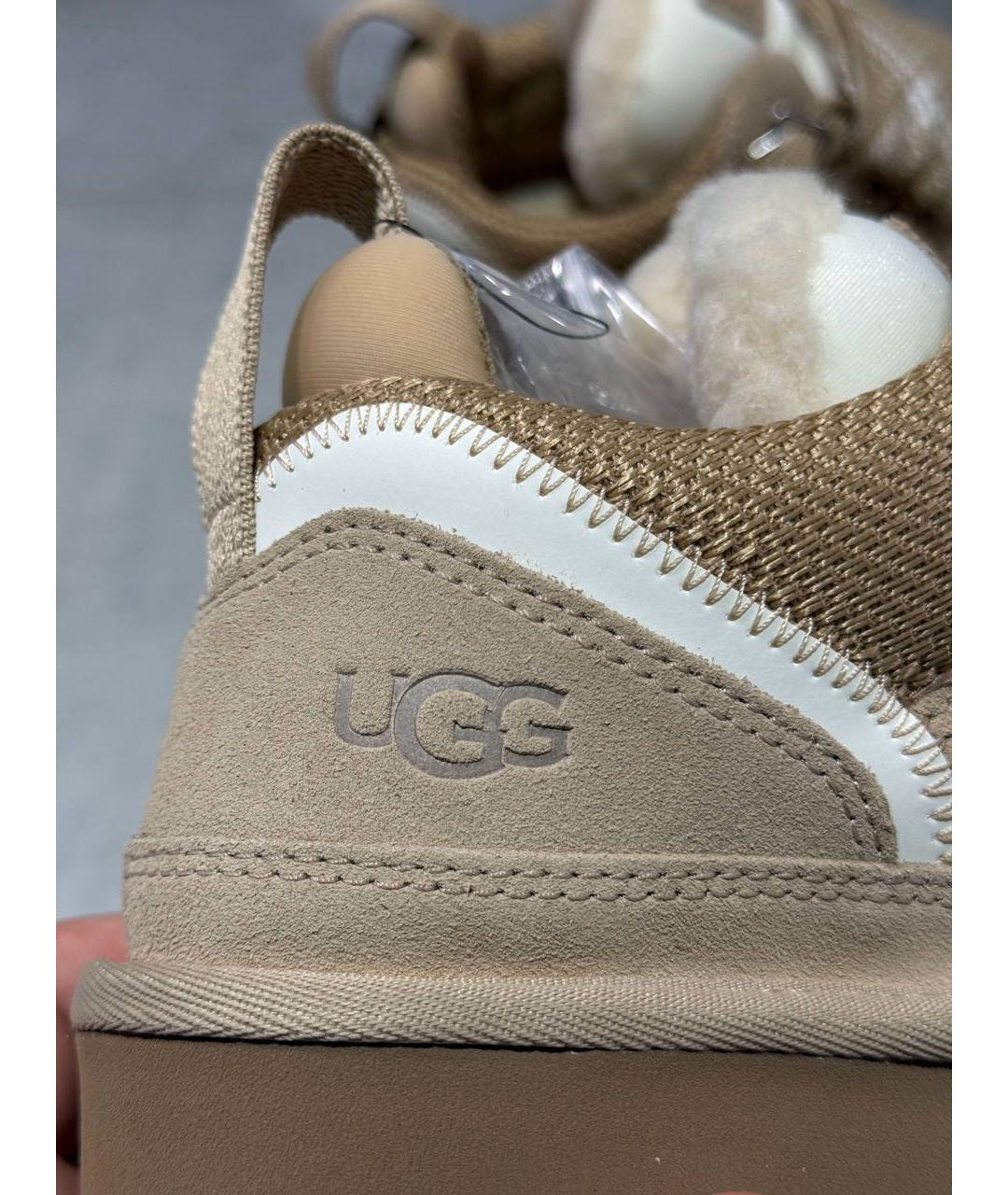 UGG AUSTRALIA Бежевые замшевые кроссовки, фото 6