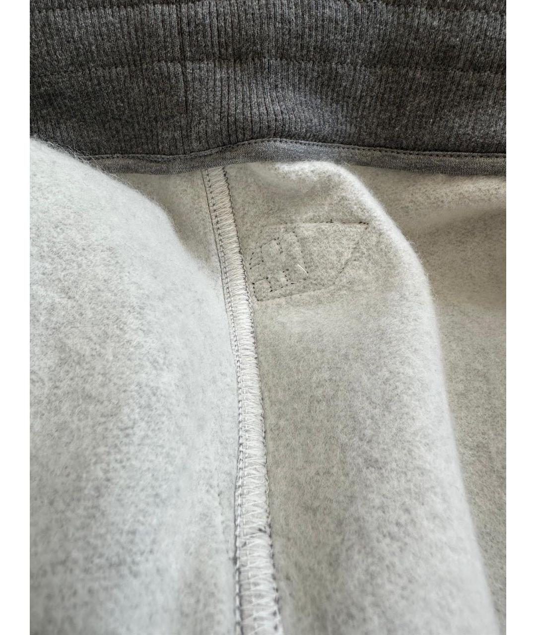 HERMES Серые кашемировые повседневные брюки, фото 7