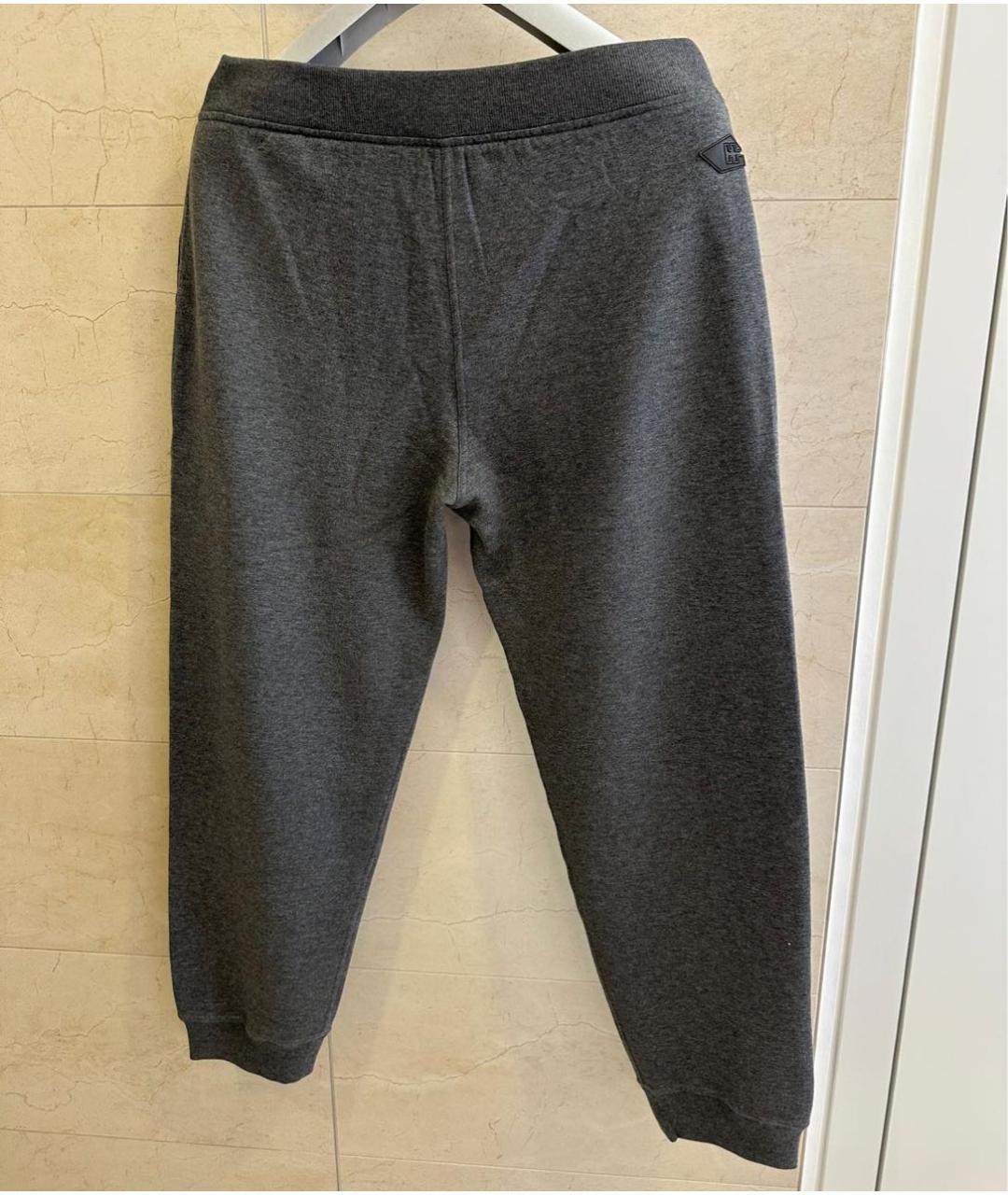 HERMES Серые кашемировые повседневные брюки, фото 2