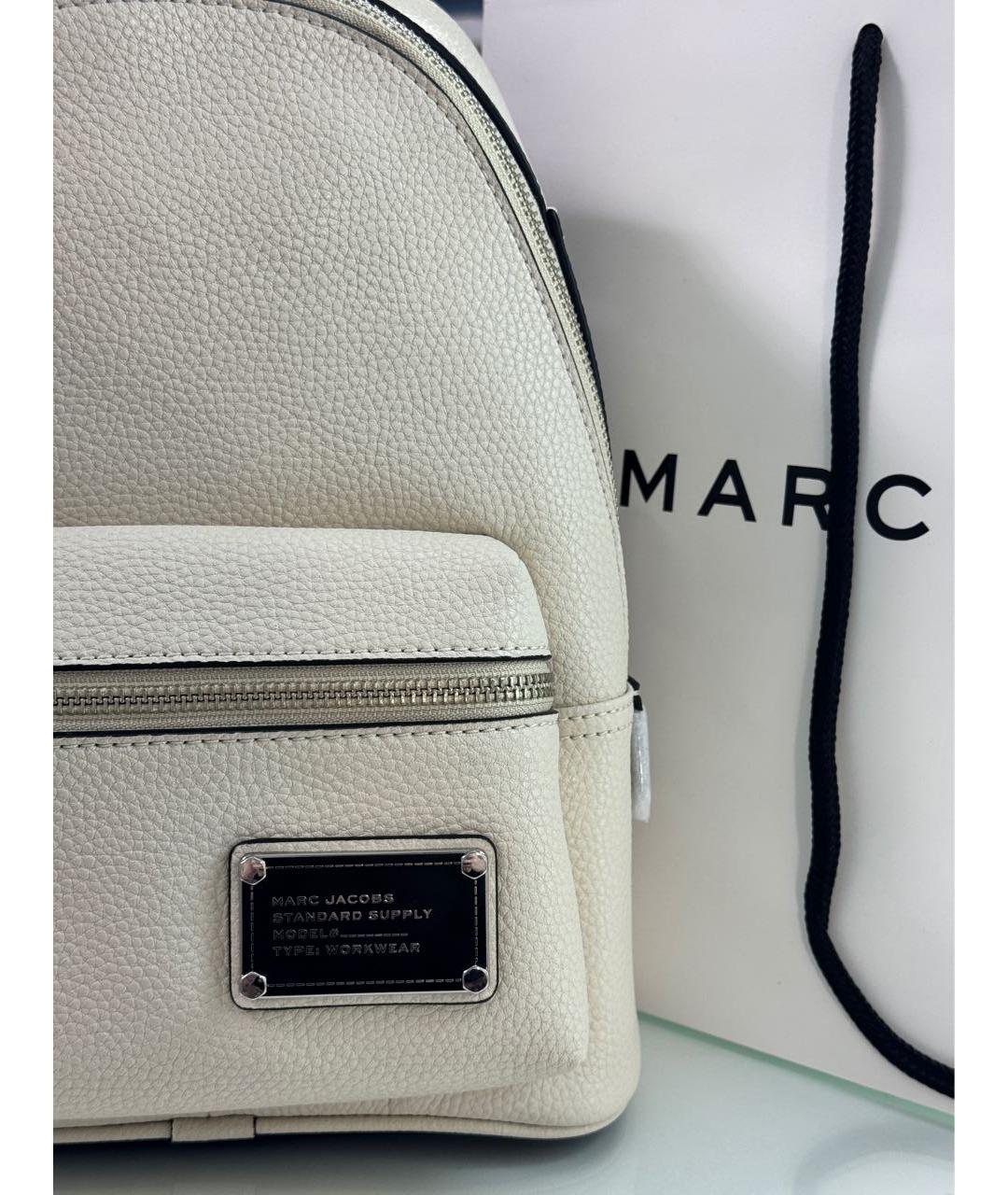 MARC JACOBS Бежевый кожаный рюкзак, фото 8