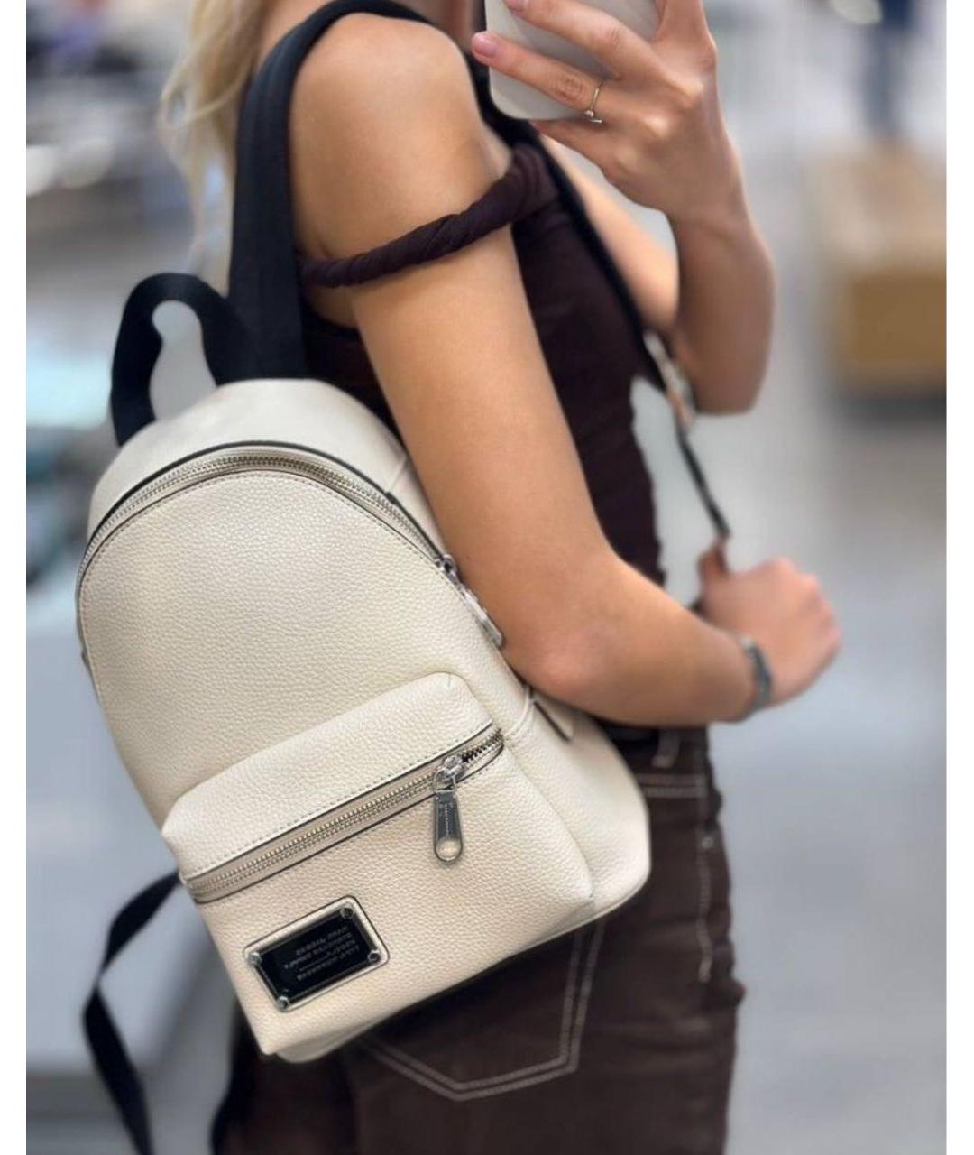 MARC JACOBS Бежевый кожаный рюкзак, фото 6