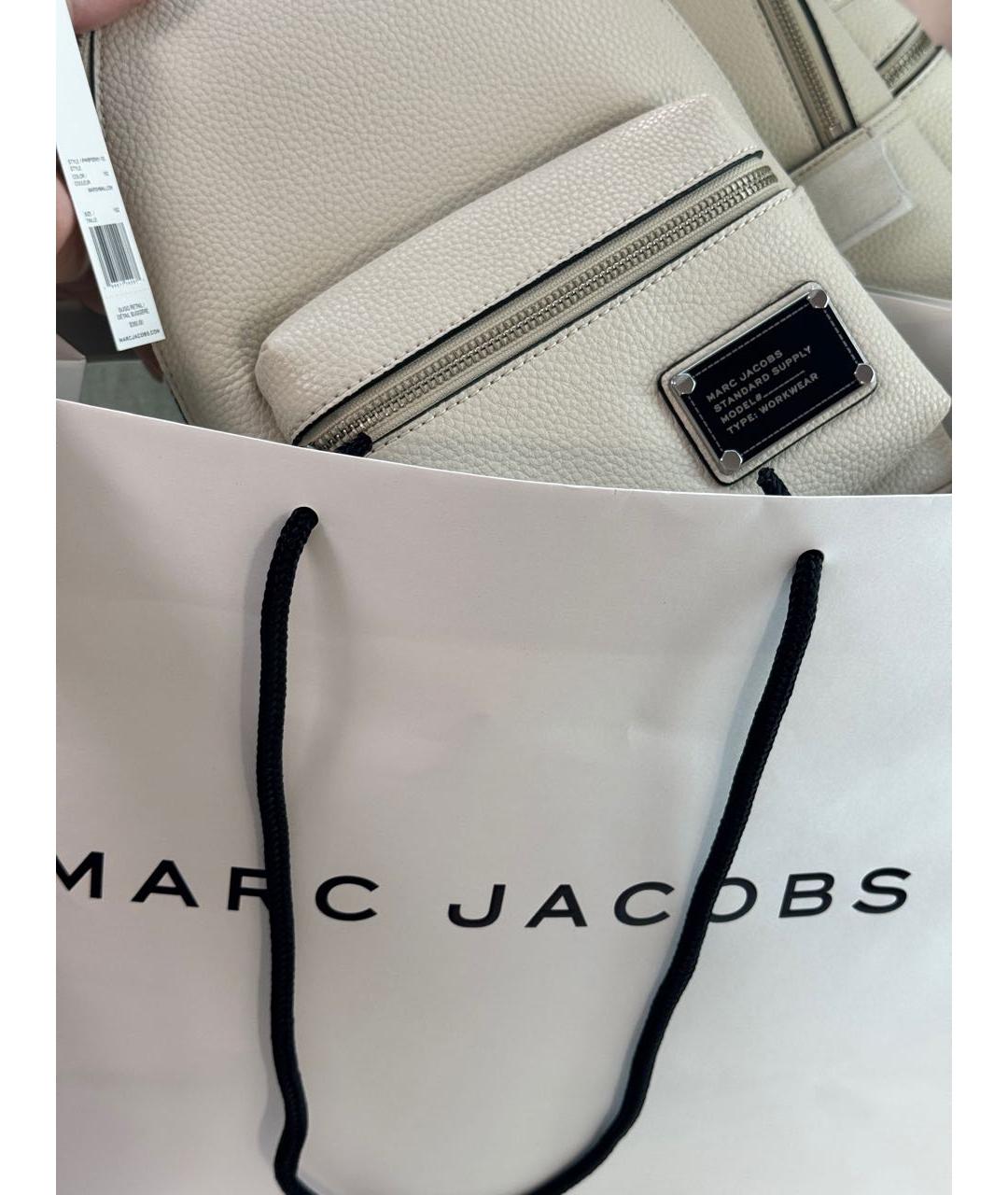 MARC JACOBS Бежевый кожаный рюкзак, фото 7