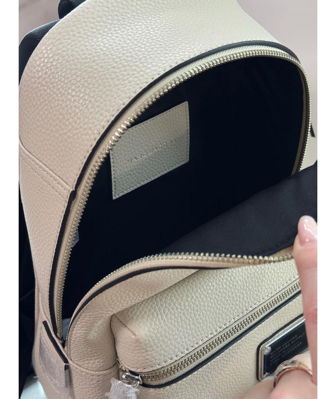 MARC JACOBS Бежевый кожаный рюкзак, фото 4