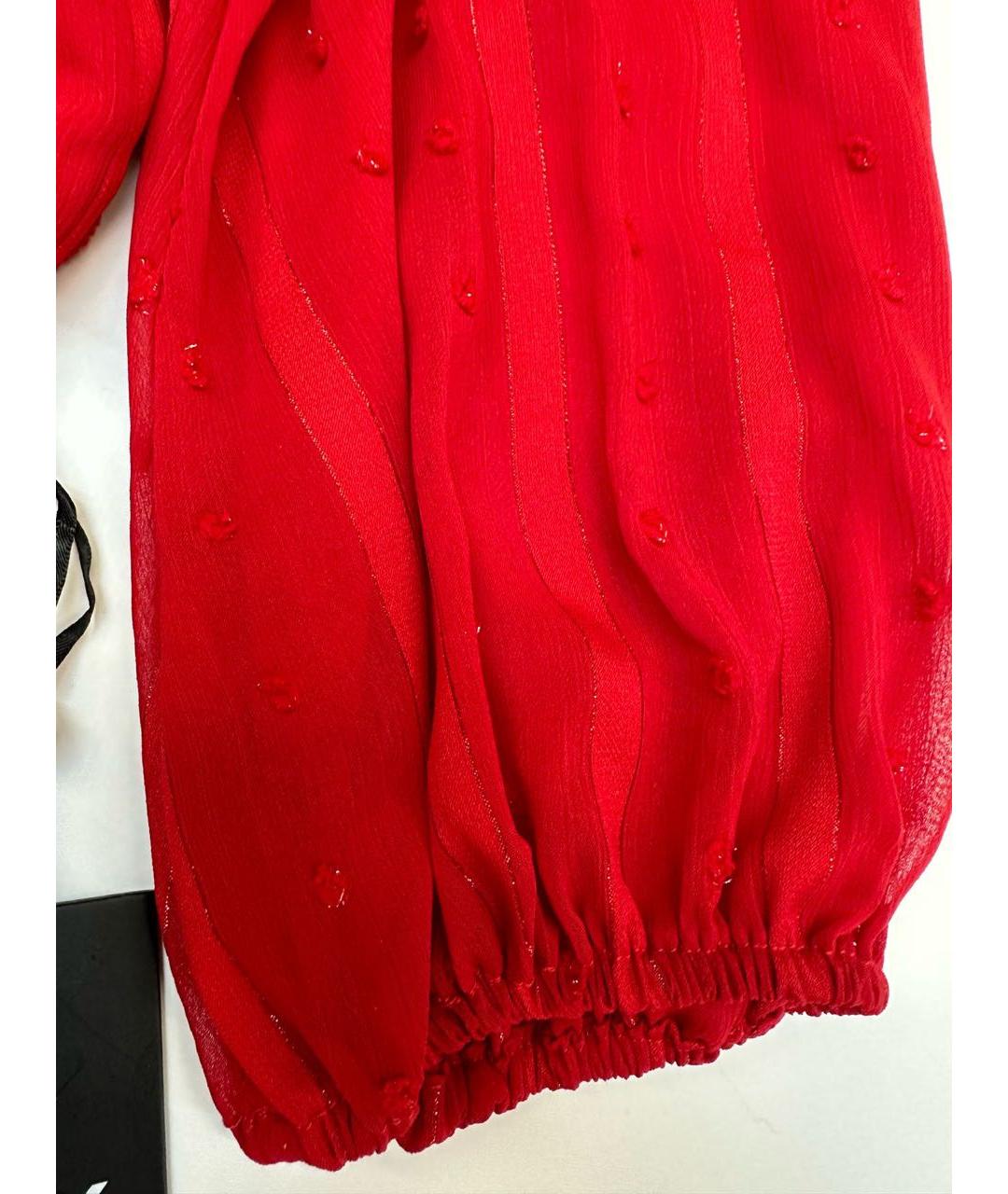 DKNY Красное шифоновое коктейльное платье, фото 6