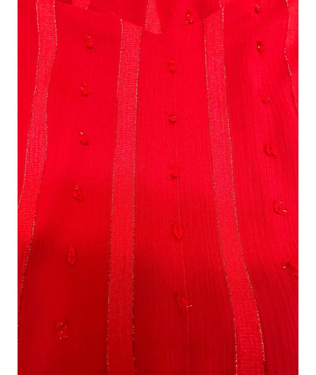 DKNY Красное шифоновое коктейльное платье, фото 7