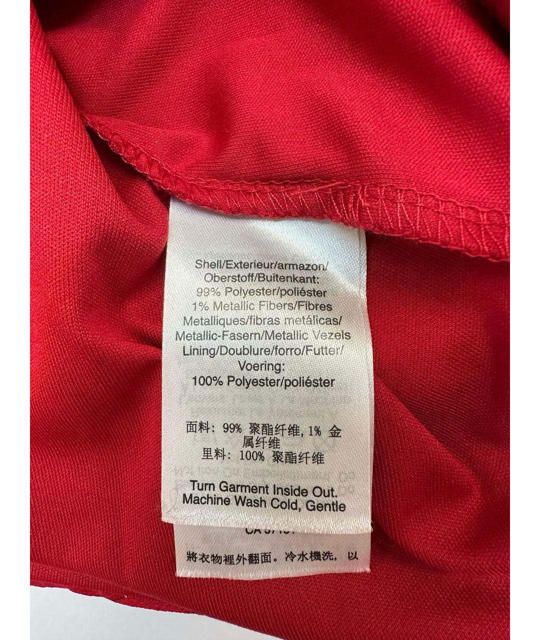 DKNY Красное шифоновое коктейльное платье, фото 5