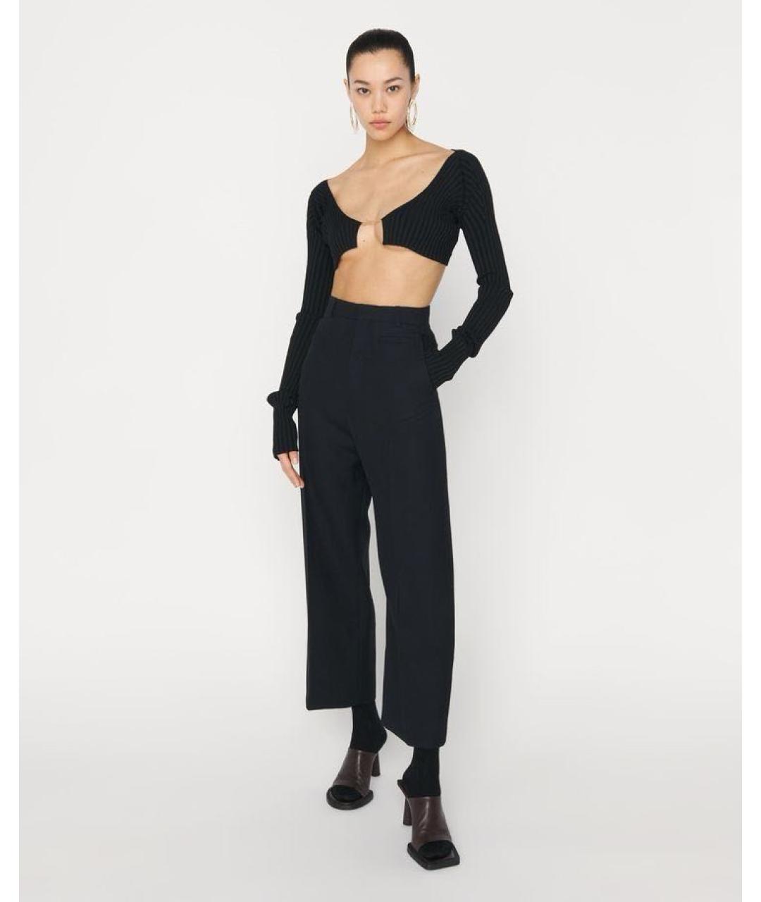 JACQUEMUS Черные шерстяные кюлоты, фото 8