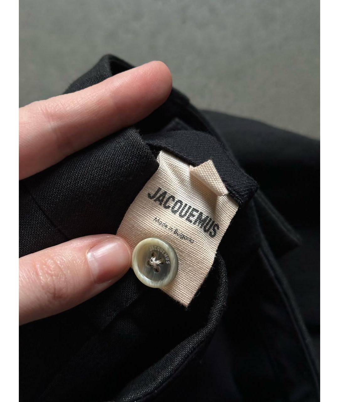 JACQUEMUS Черные шерстяные кюлоты, фото 5