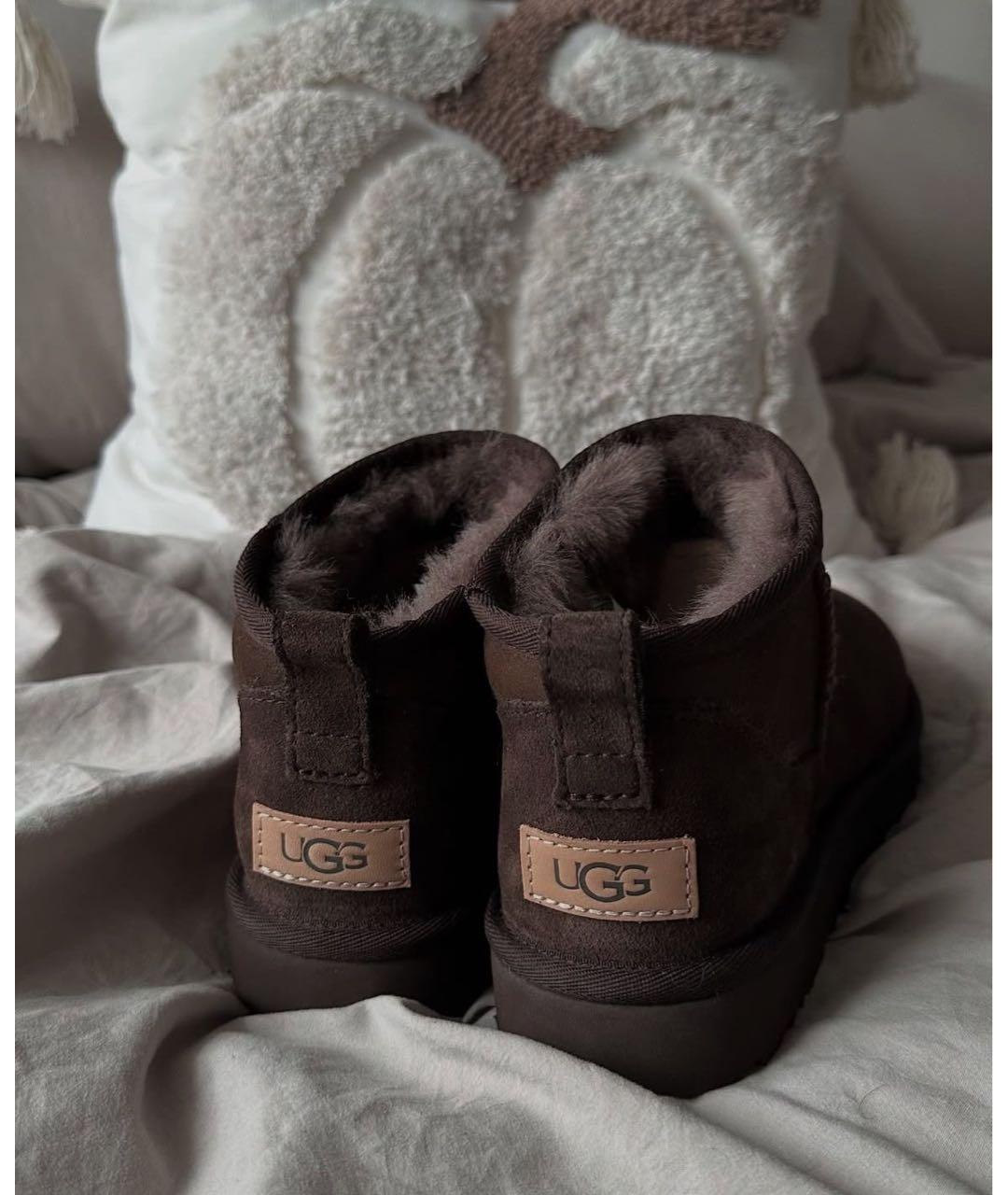 UGG AUSTRALIA Коричневые замшевые полусапоги, фото 6