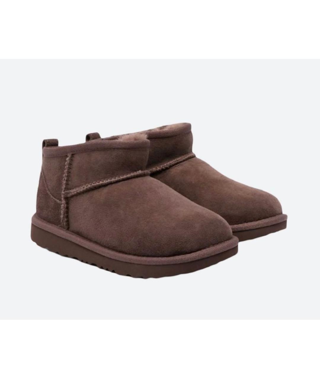 UGG AUSTRALIA Коричневые замшевые полусапоги, фото 2