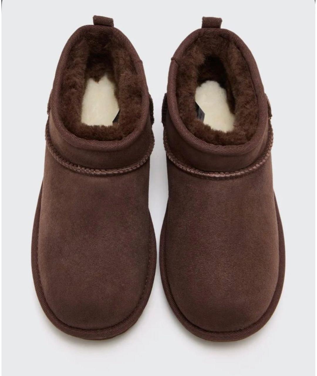 UGG AUSTRALIA Коричневые замшевые полусапоги, фото 3