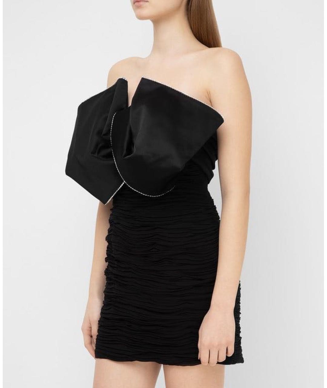 MAGDA BUTRYM Черное вискозное коктейльное платье, фото 2