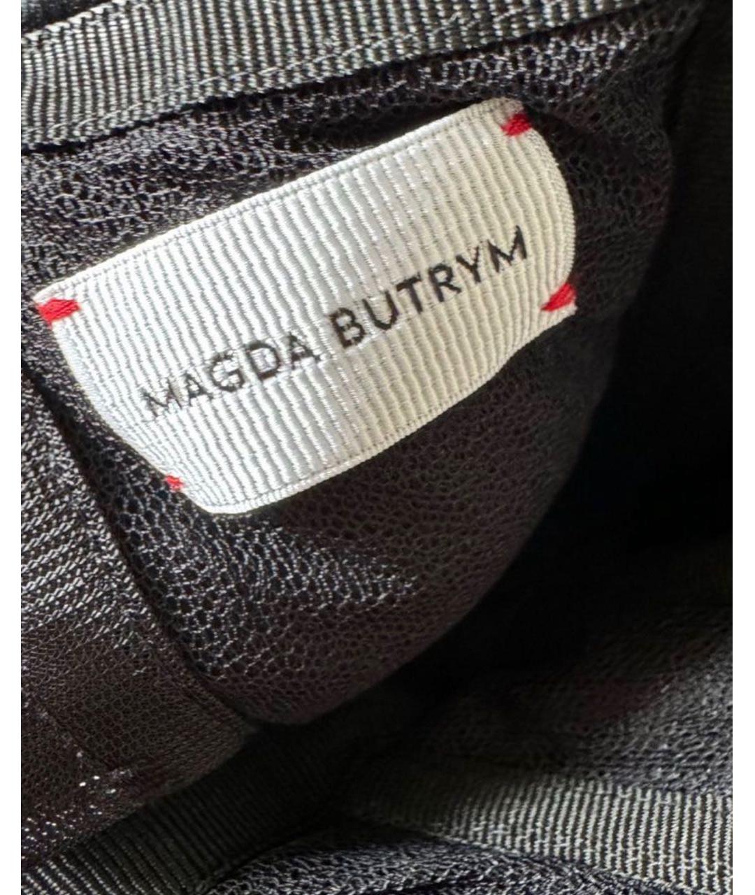 MAGDA BUTRYM Черное вискозное коктейльное платье, фото 4