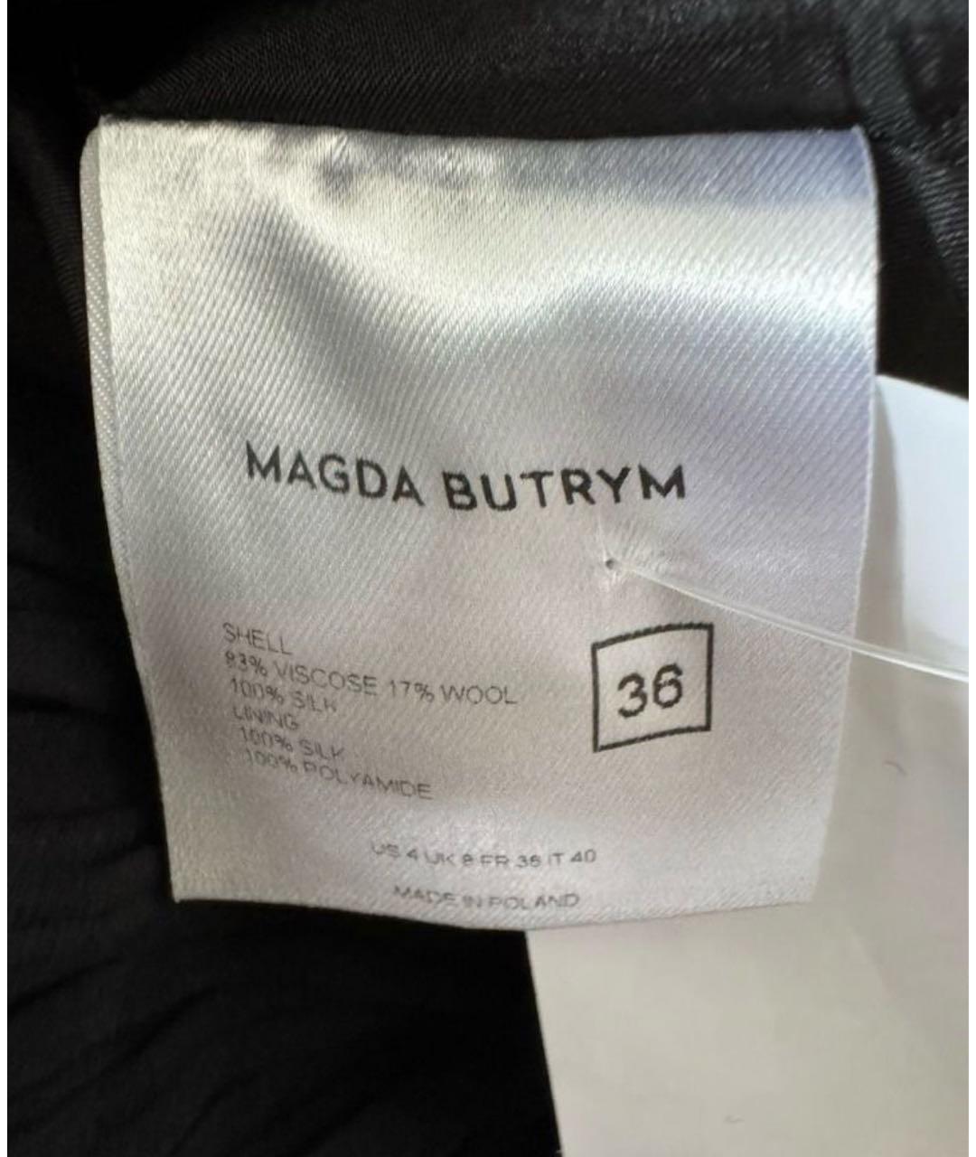 MAGDA BUTRYM Черное вискозное коктейльное платье, фото 6