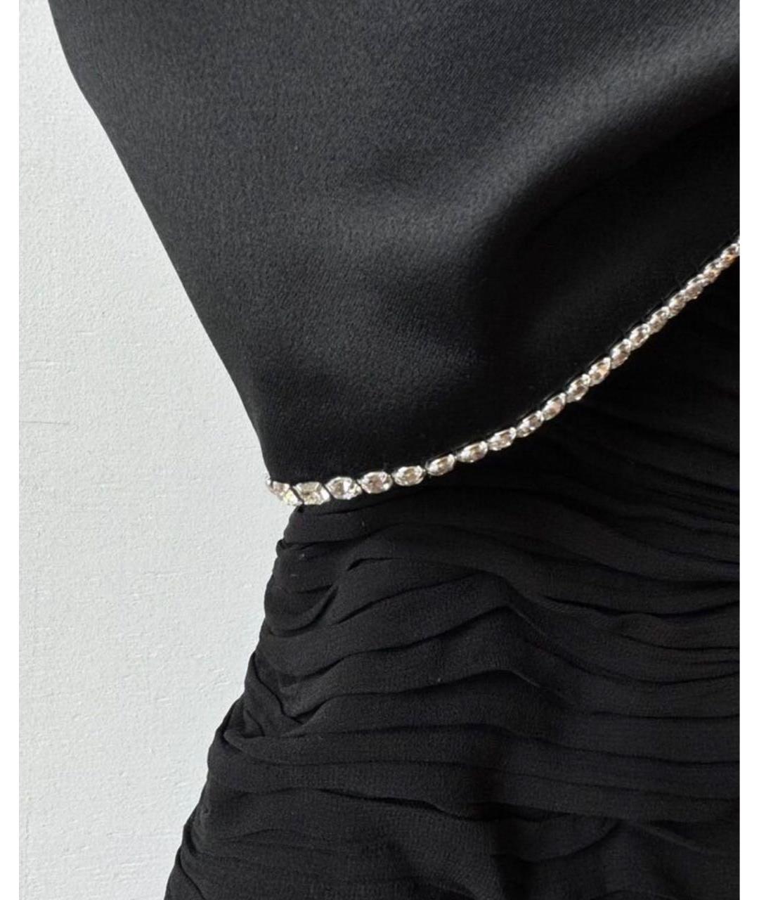 MAGDA BUTRYM Черное вискозное коктейльное платье, фото 7