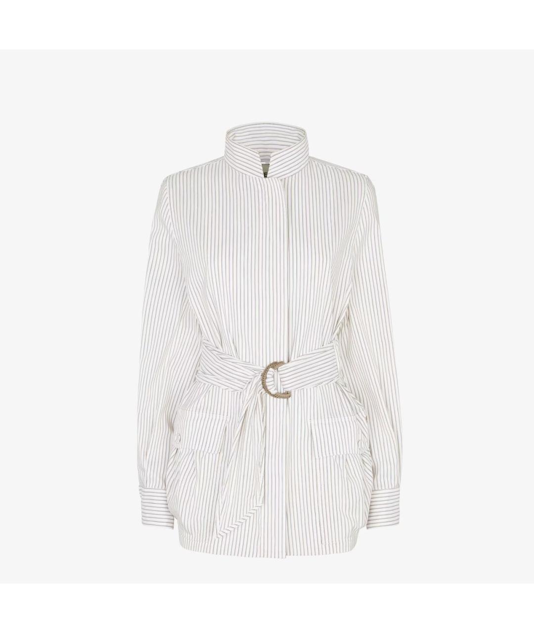 FENDI Белая хлопковая куртка, фото 9