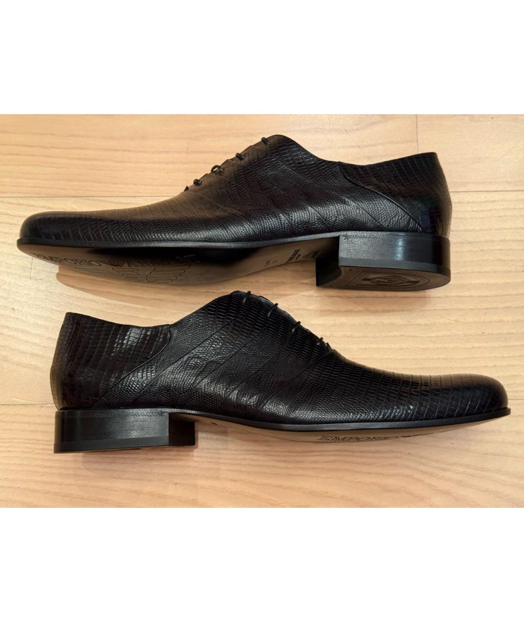 EMPORIO ARMANI Черные кожаные туфли, фото 7