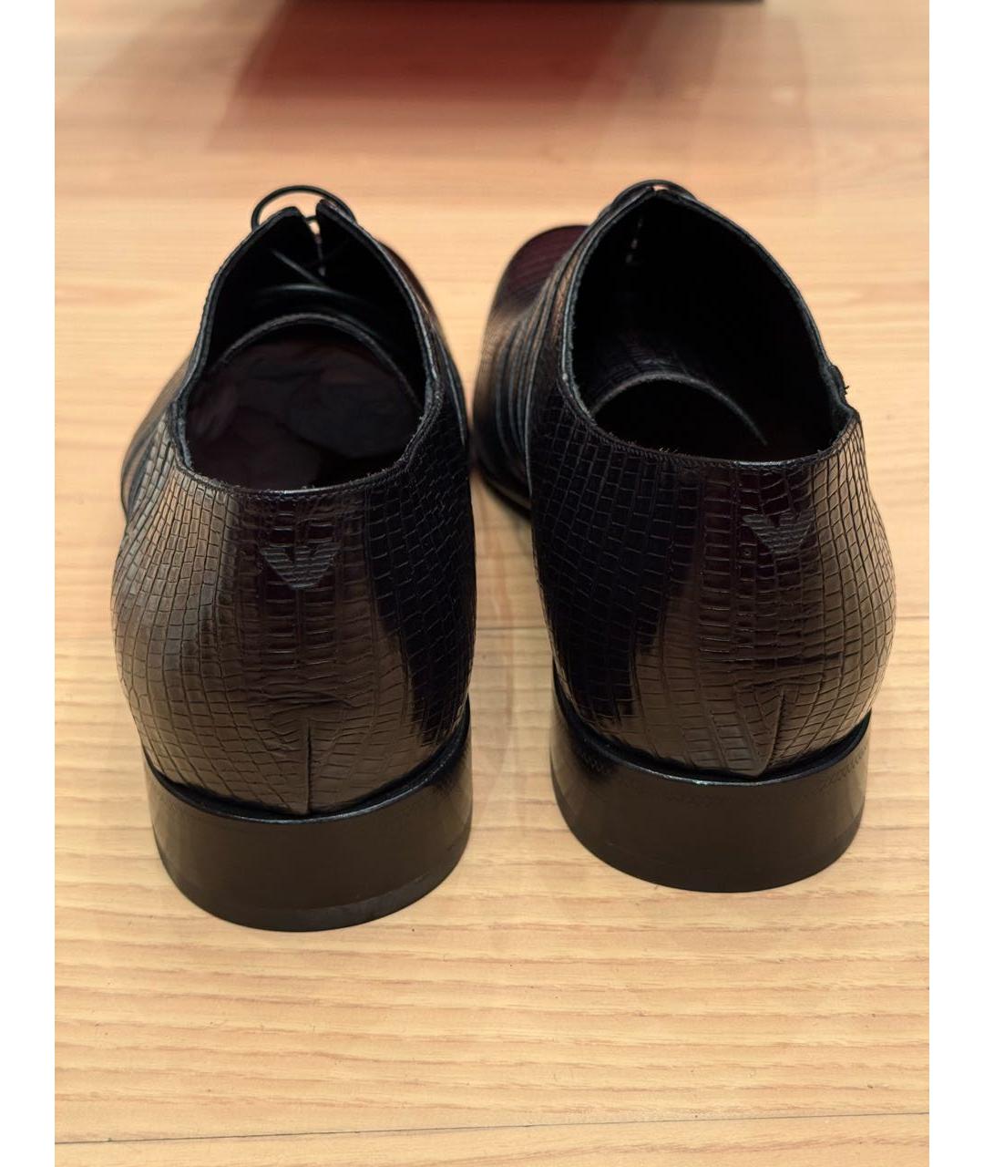 EMPORIO ARMANI Черные кожаные туфли, фото 4