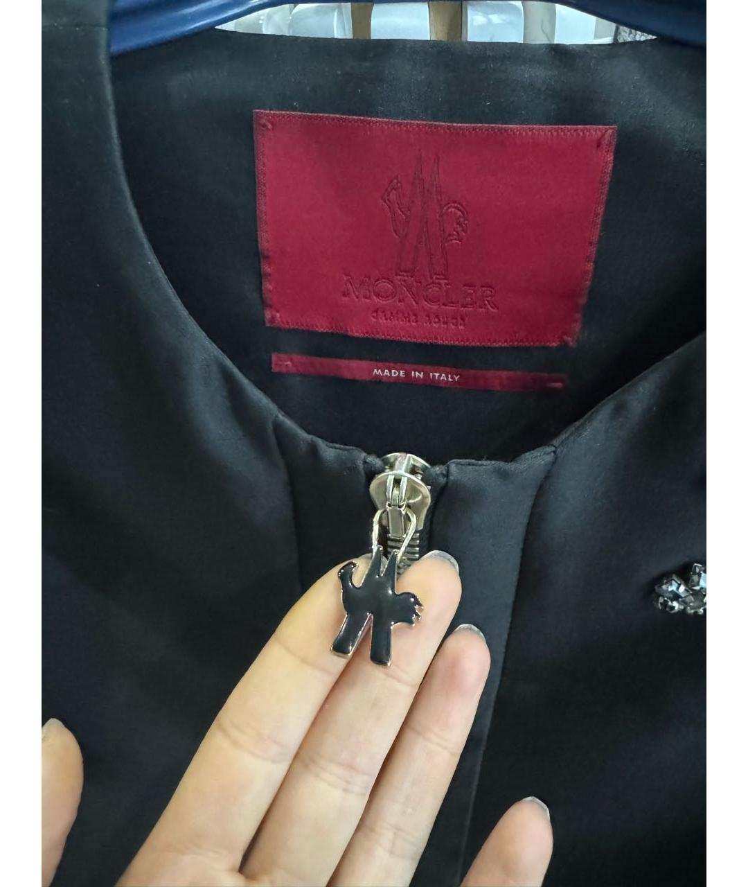 MONCLER Черный полиэстеровый жакет/пиджак, фото 3