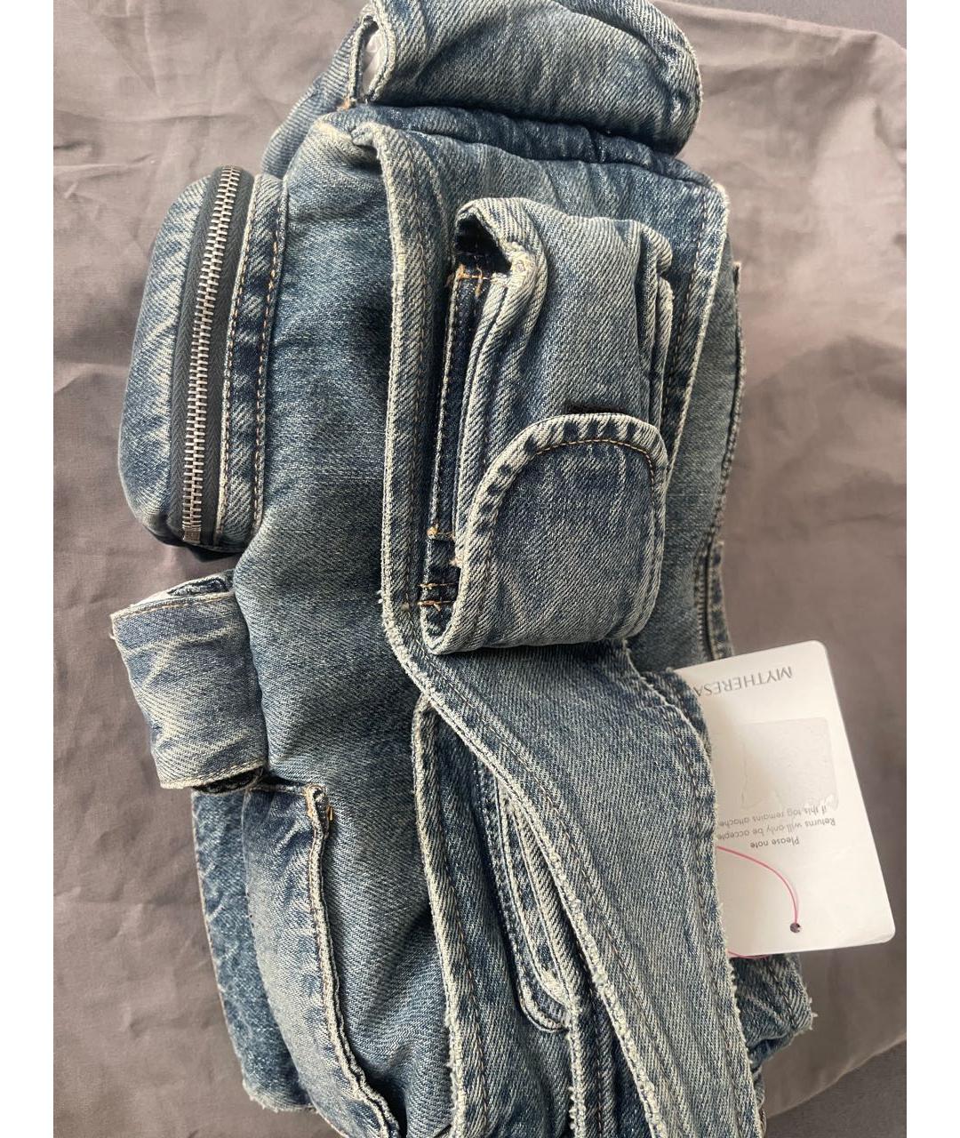 BALENCIAGA Темно-синяя деним сумка через плечо, фото 7