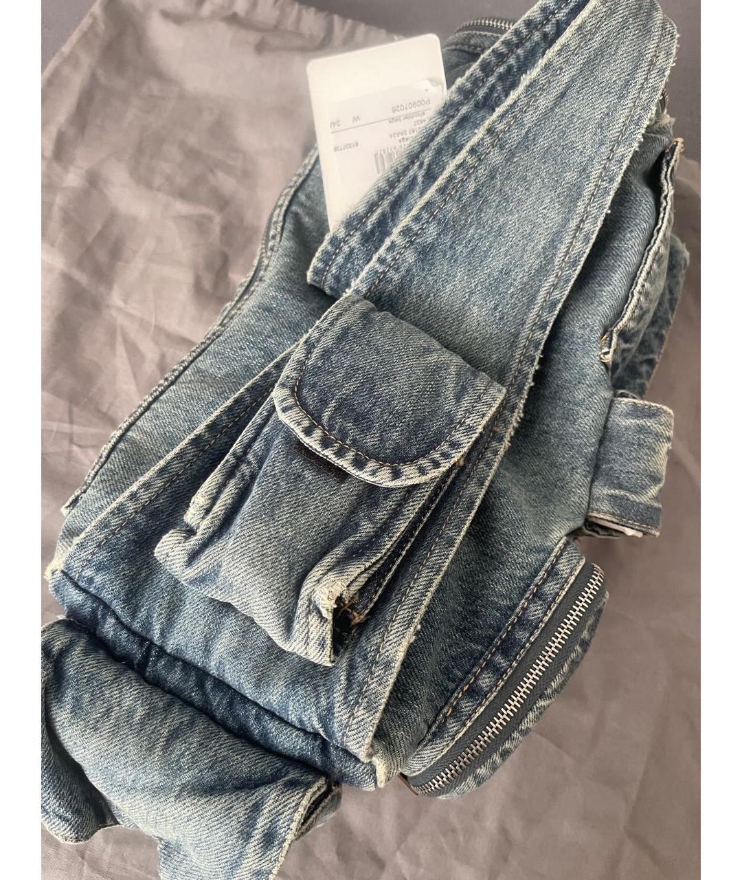 BALENCIAGA Темно-синяя деним сумка через плечо, фото 6