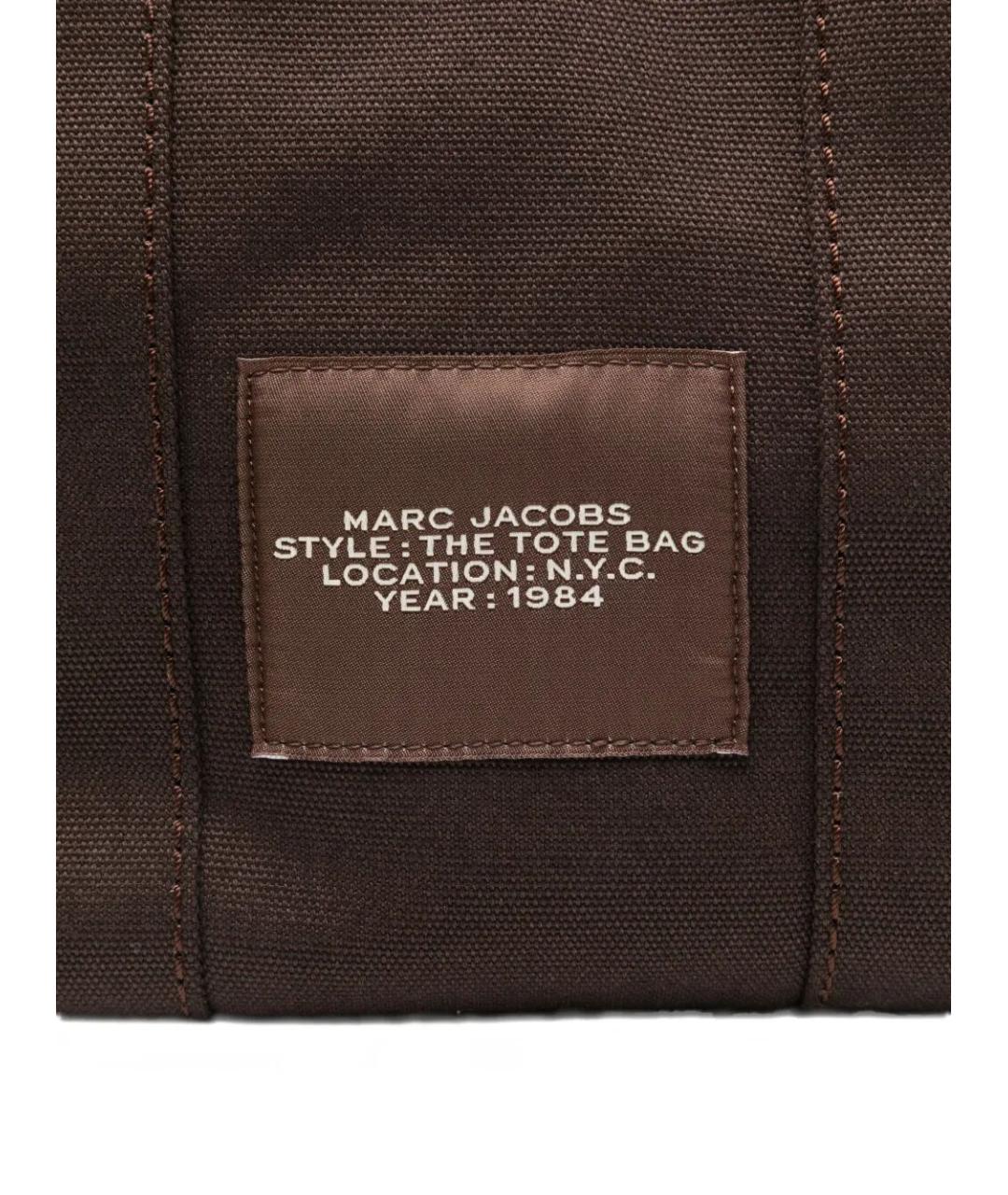 MARC JACOBS Коричневая хлопковая сумка тоут, фото 2
