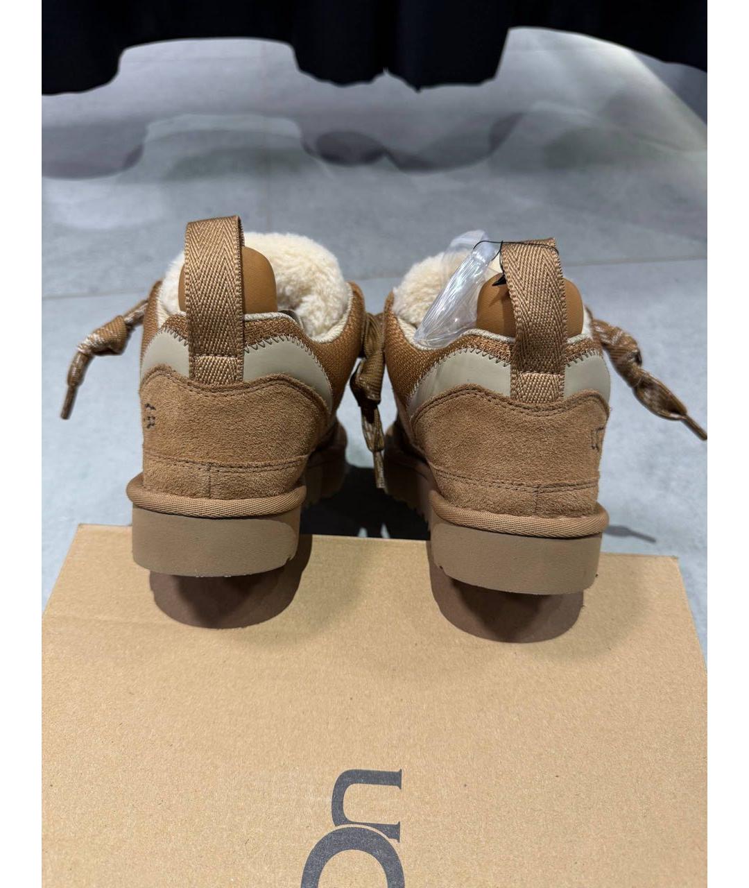 UGG AUSTRALIA Коричневые замшевые кроссовки, фото 4