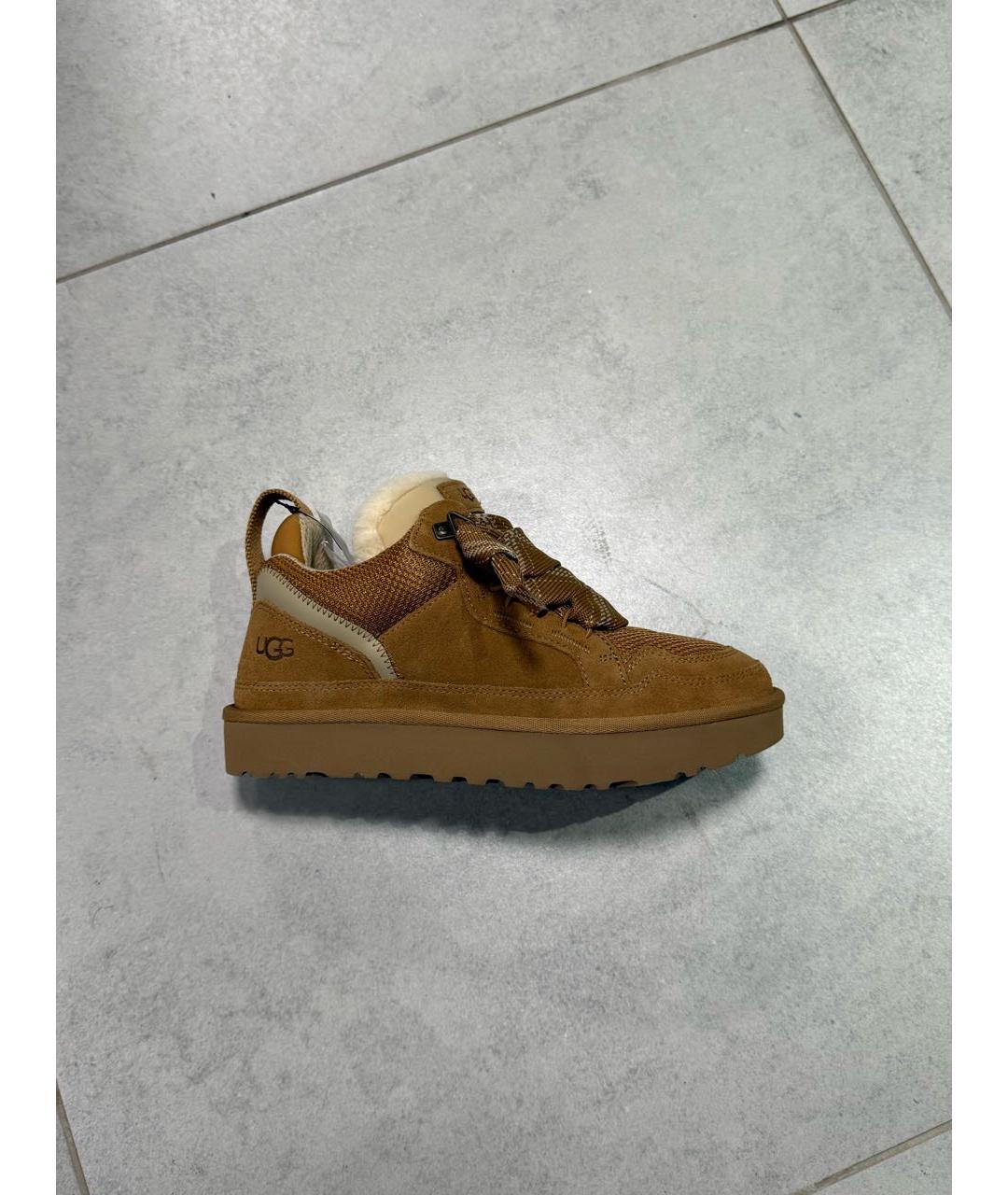 UGG AUSTRALIA Коричневые замшевые кроссовки, фото 9