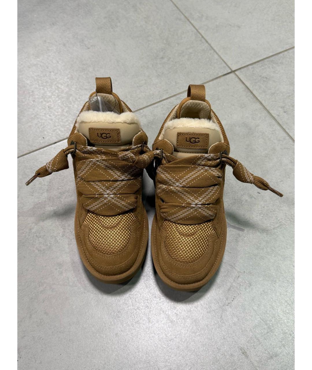 UGG AUSTRALIA Коричневые замшевые кроссовки, фото 2