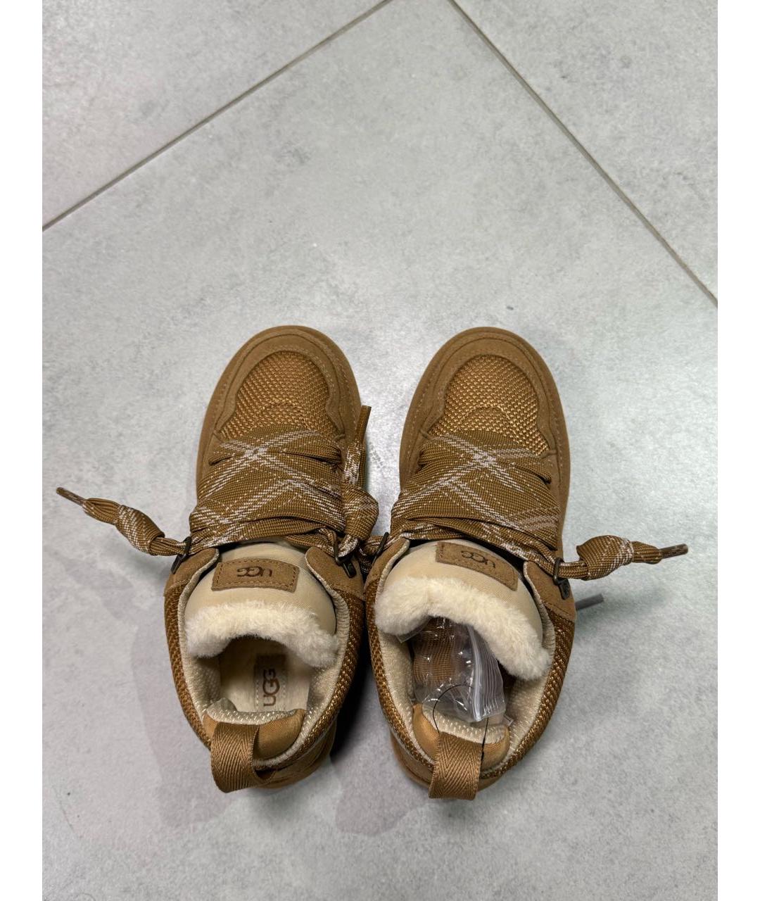 UGG AUSTRALIA Коричневые замшевые кроссовки, фото 3