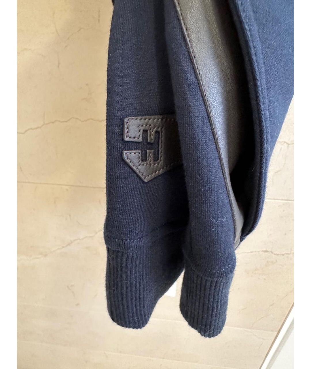 HERMES Темно-синие кашемировые повседневные брюки, фото 4