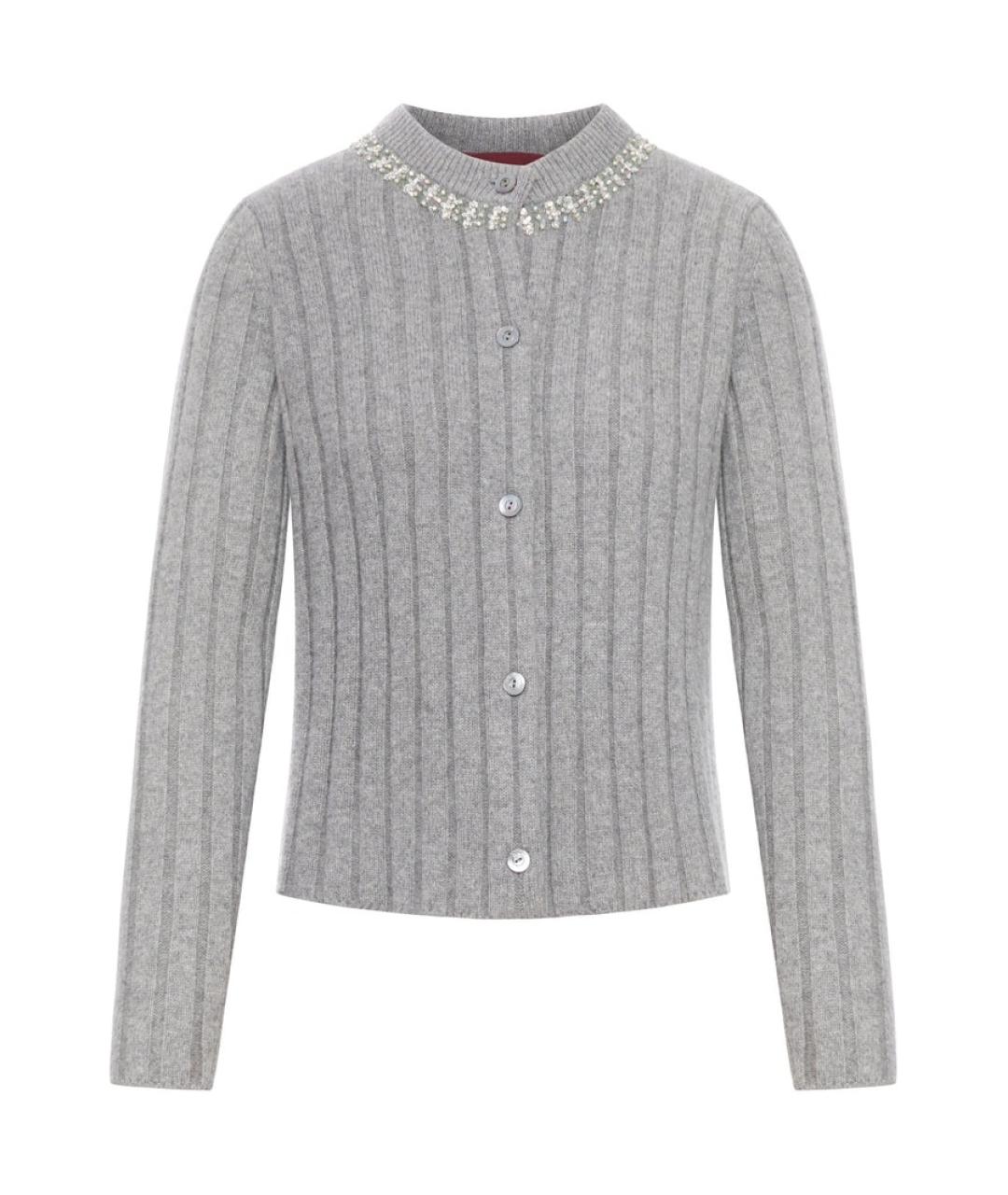GUCCI Серый шерстяной кардиган, фото 1