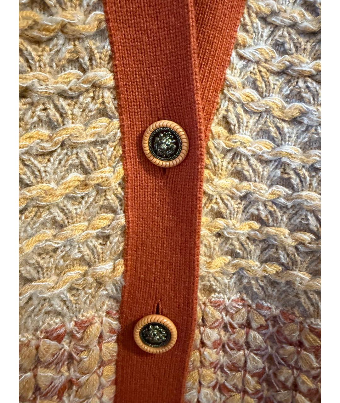 CHANEL Коричневый шерстяной кардиган, фото 3