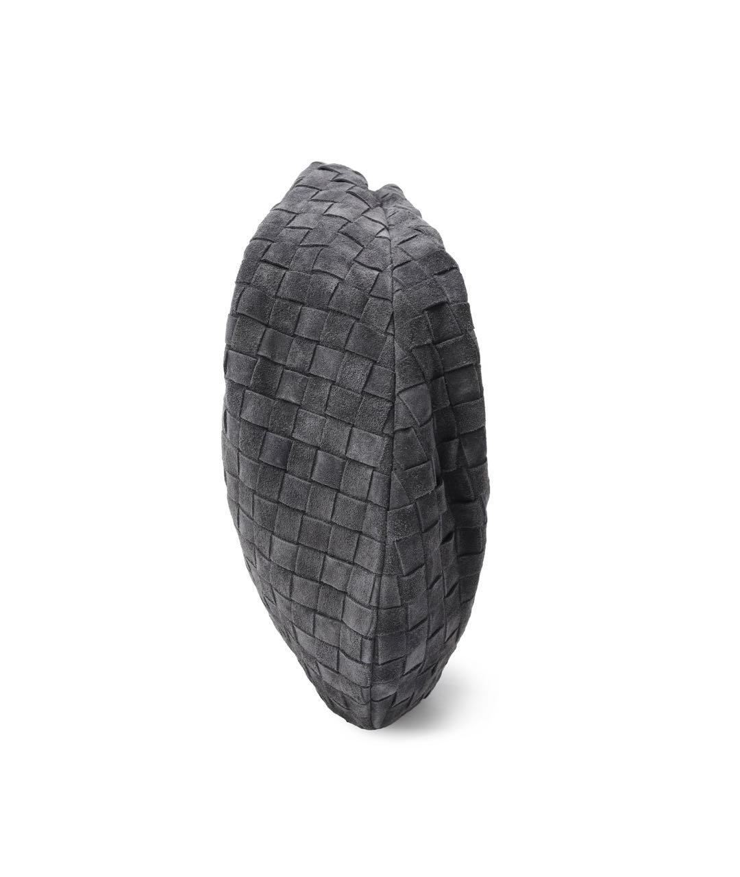 BOTTEGA VENETA Антрацитовая замшевая сумка с короткими ручками, фото 6