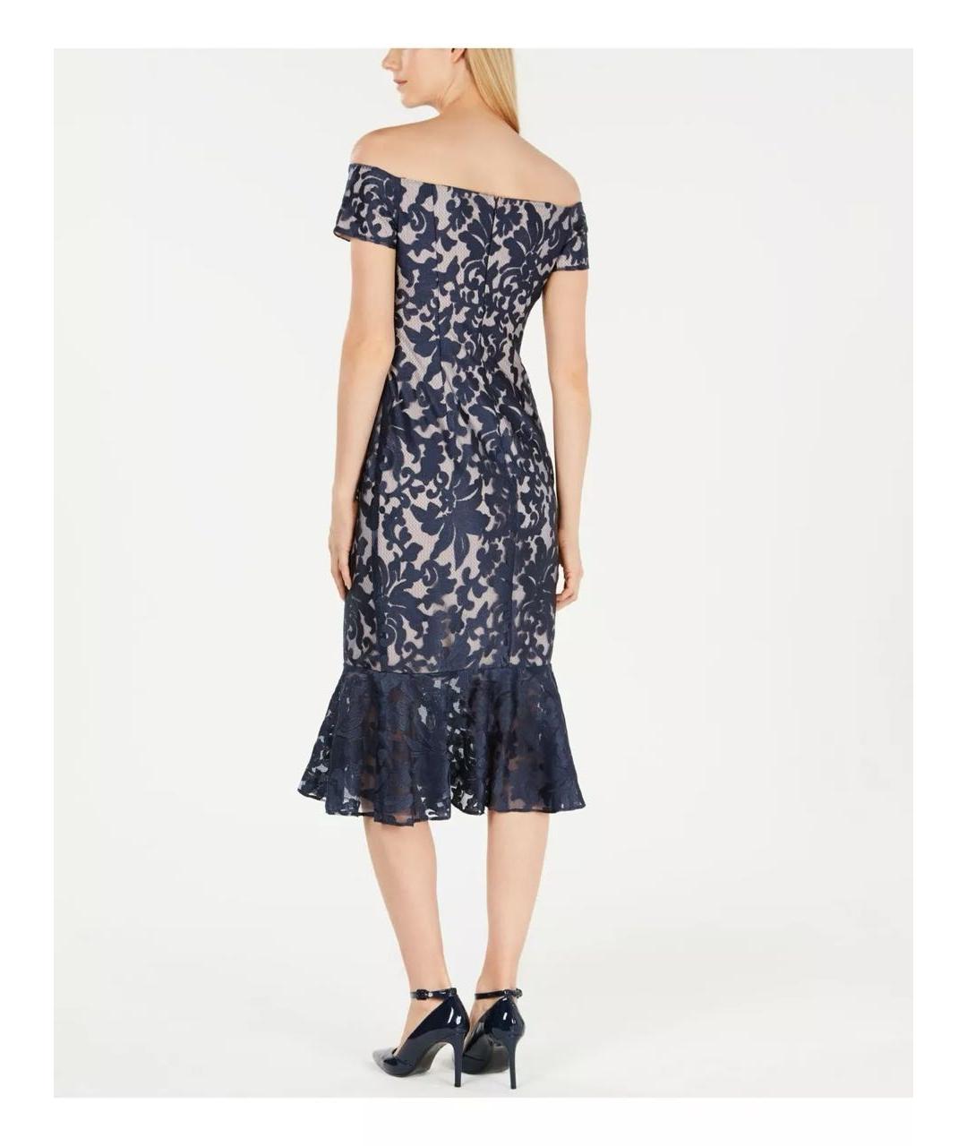 CALVIN KLEIN Синее кружевное платье, фото 8