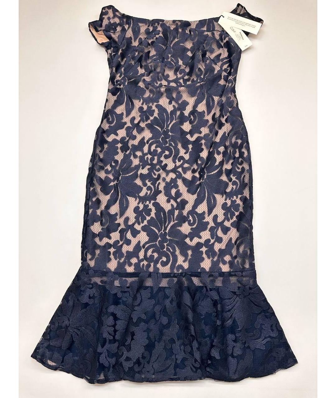 CALVIN KLEIN Синее кружевное платье, фото 9