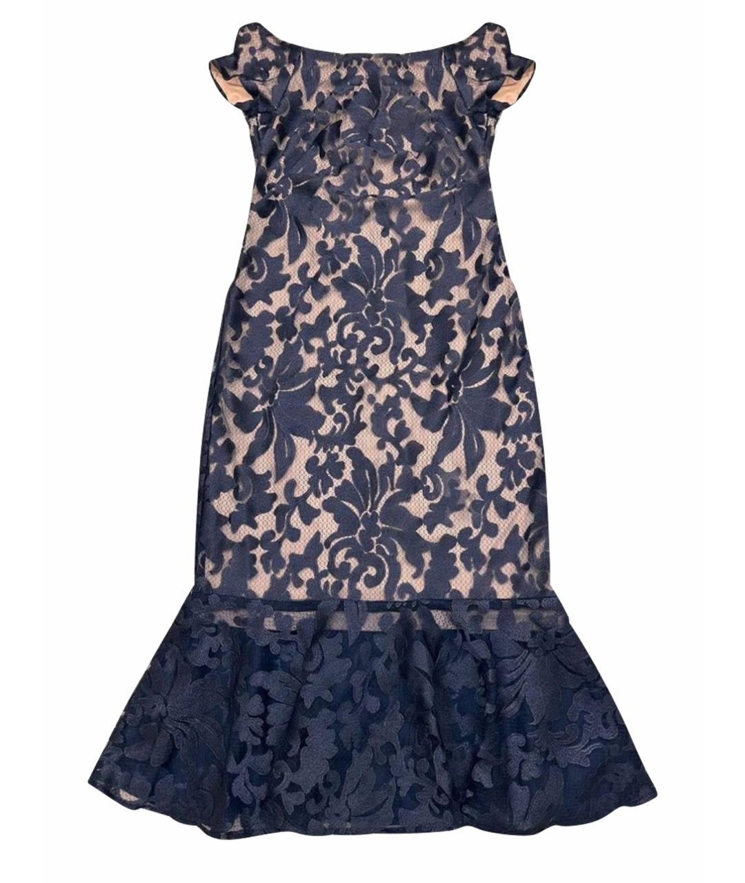 CALVIN KLEIN Синее кружевное платье, фото 1