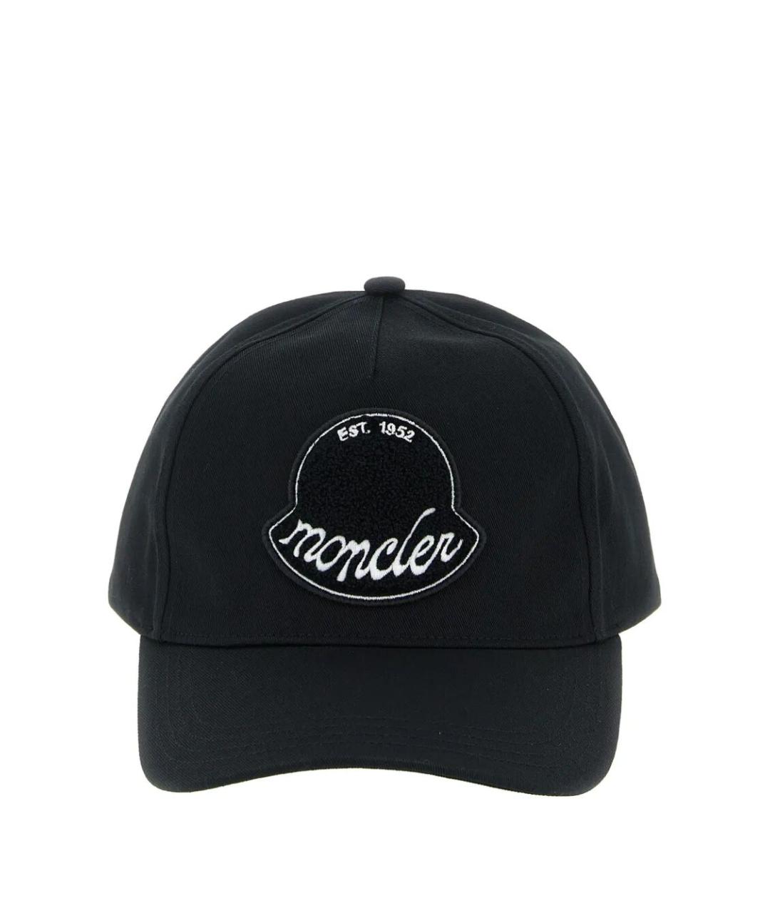 MONCLER Черная хлопковая кепка/бейсболка, фото 1