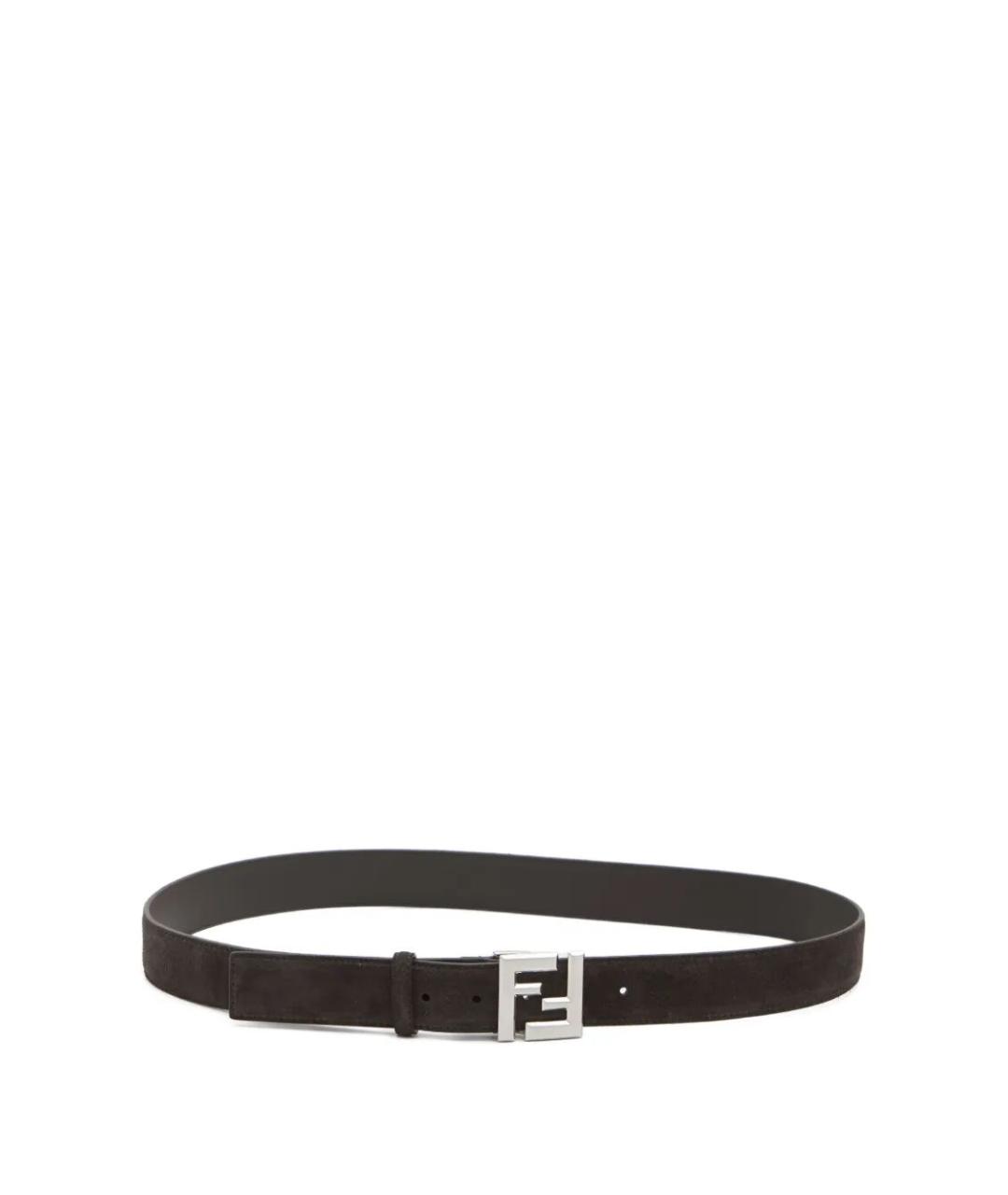 FENDI Черный кожаный ремень, фото 1
