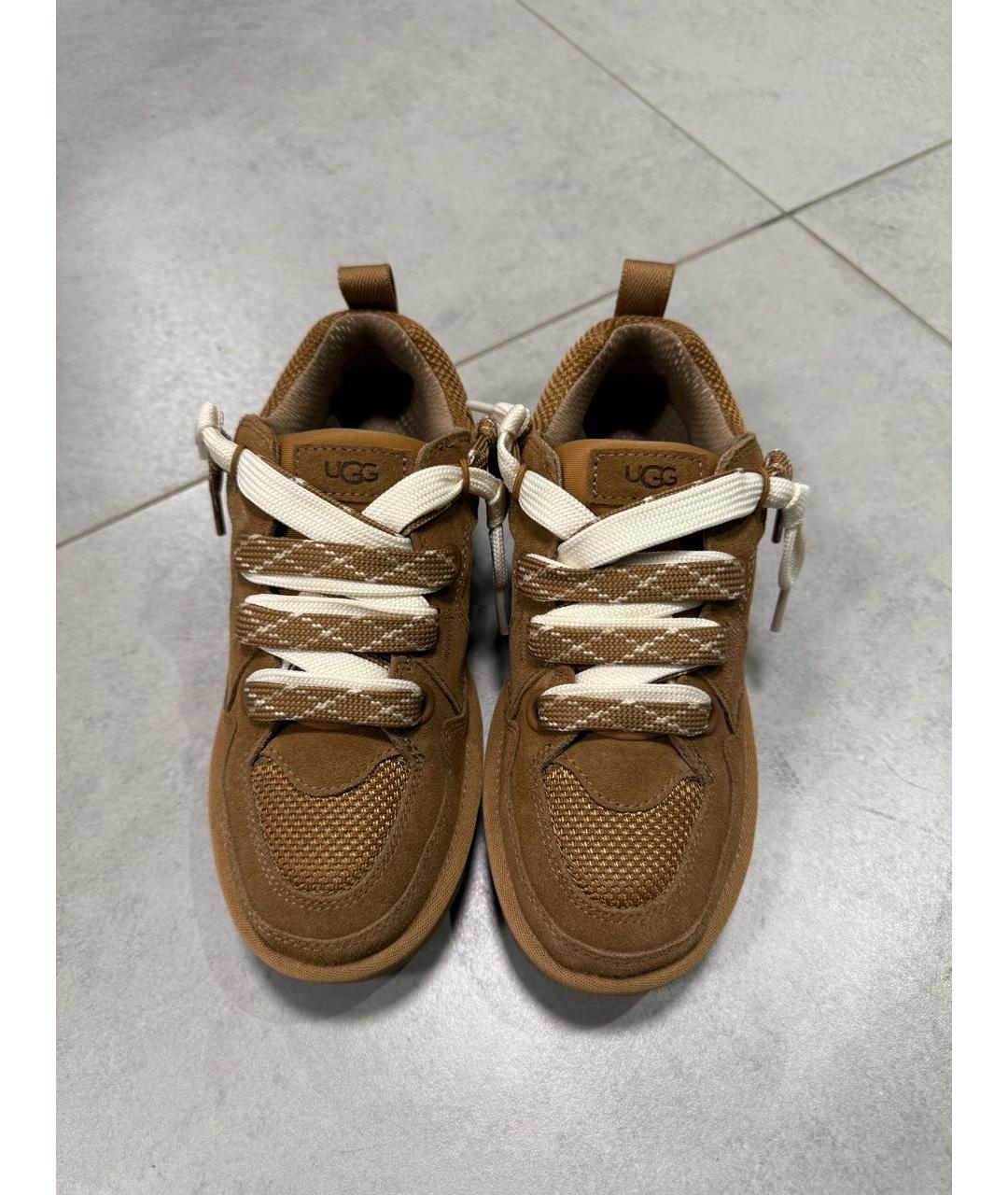 UGG AUSTRALIA Коричневые замшевые кроссовки, фото 2