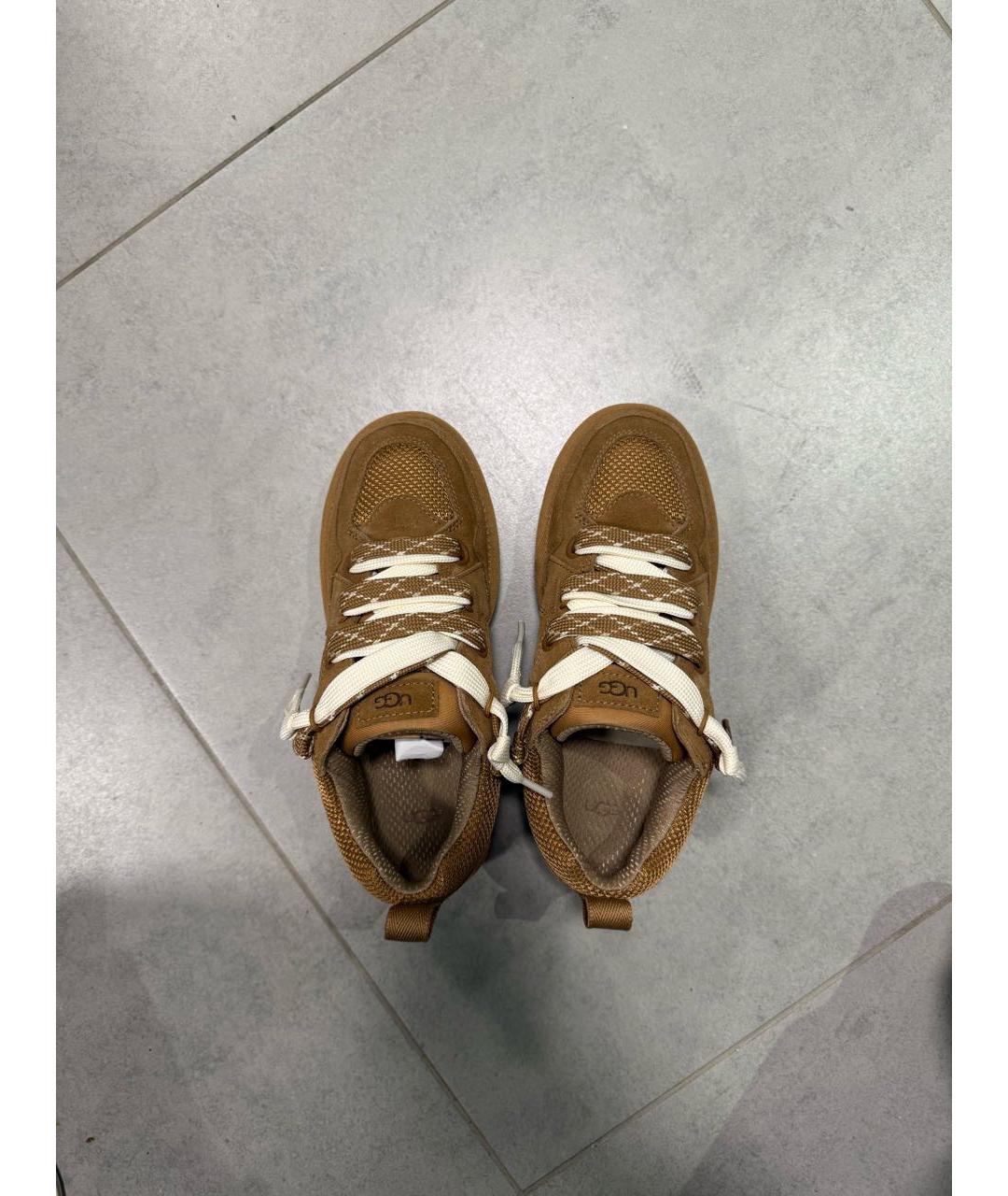 UGG AUSTRALIA Коричневые замшевые кроссовки, фото 3