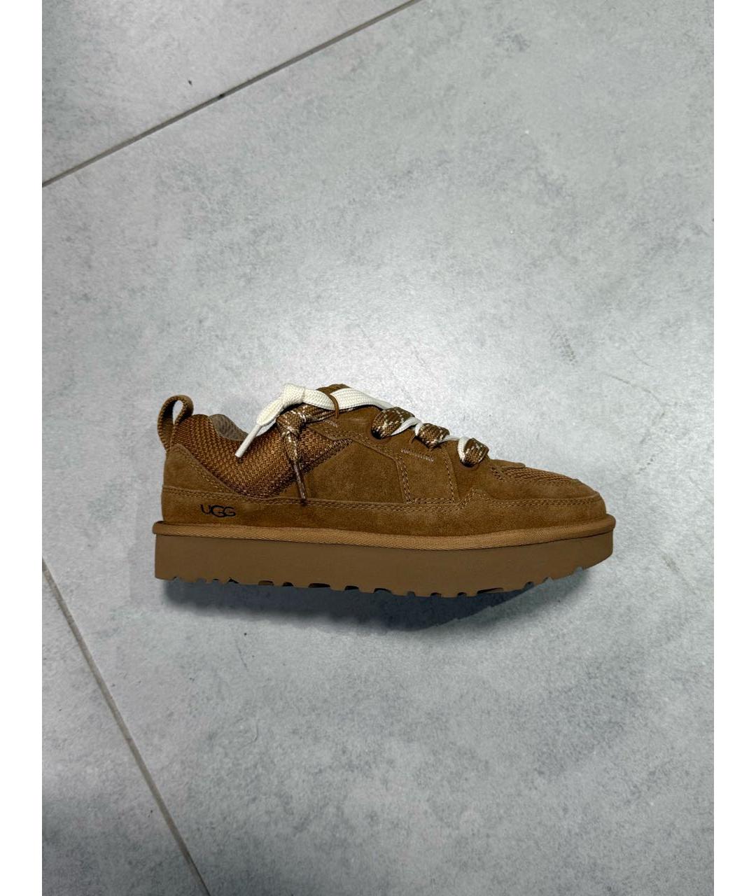 UGG AUSTRALIA Коричневые замшевые кроссовки, фото 9