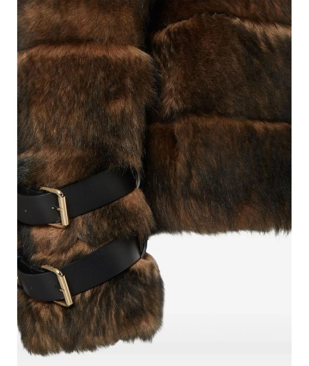 FENDI Коричневая меховая шуба, фото 3