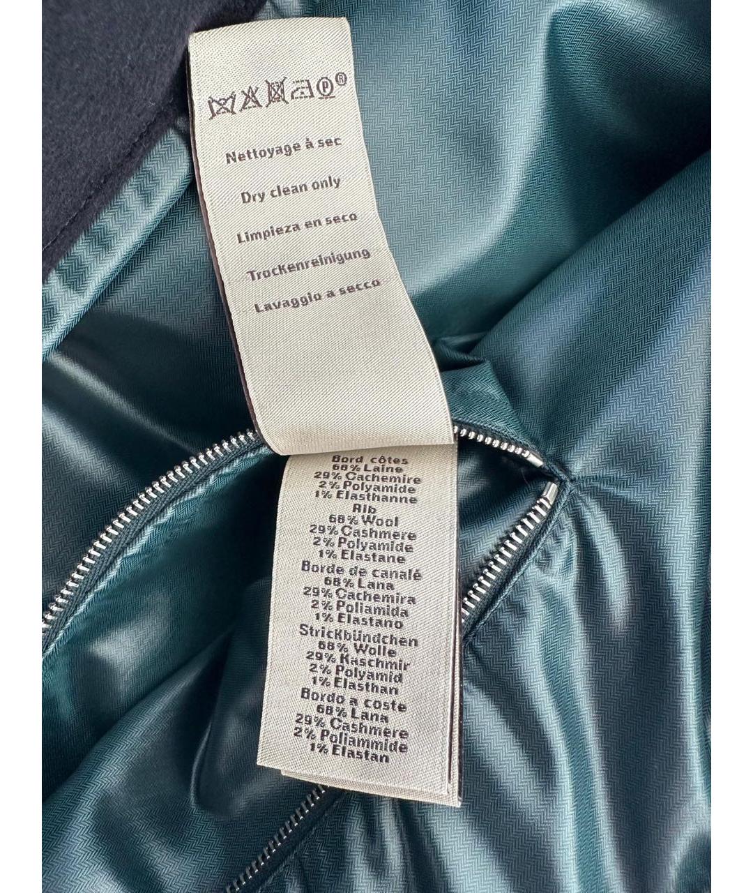 HERMES Темно-синий кашемировый пуховик, фото 7