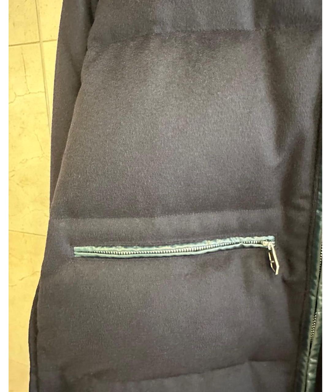 HERMES Темно-синий кашемировый пуховик, фото 8