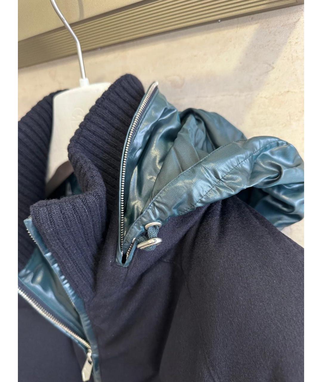 HERMES Темно-синий кашемировый пуховик, фото 4