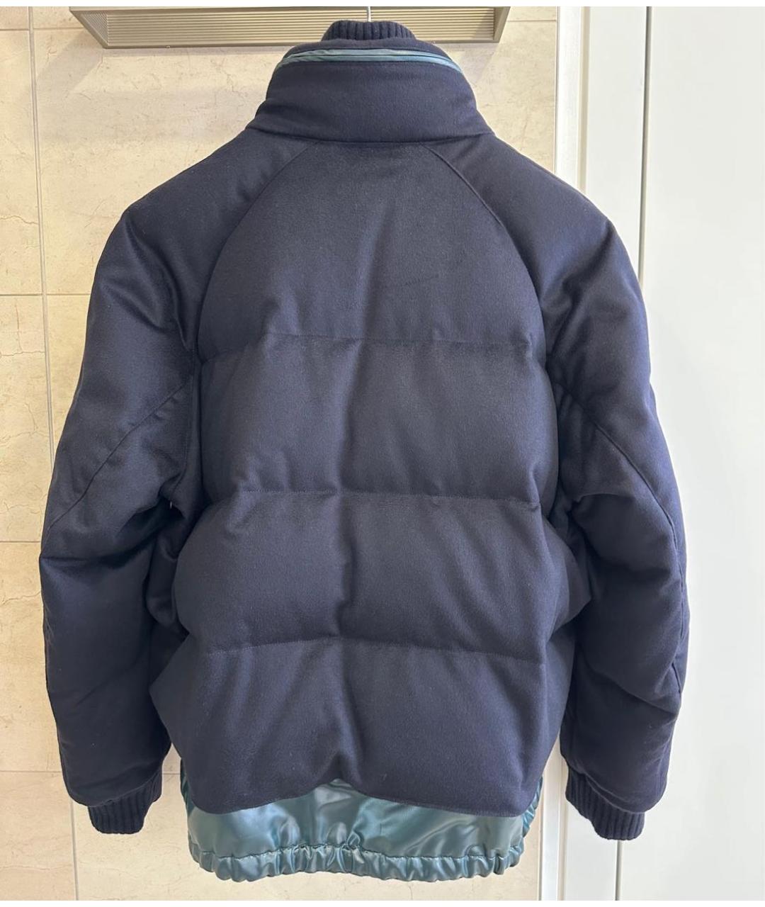 HERMES Темно-синий кашемировый пуховик, фото 2