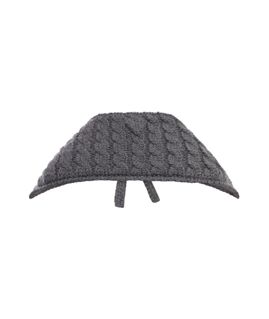 PRADA Серый шерстяной воротник, фото 2