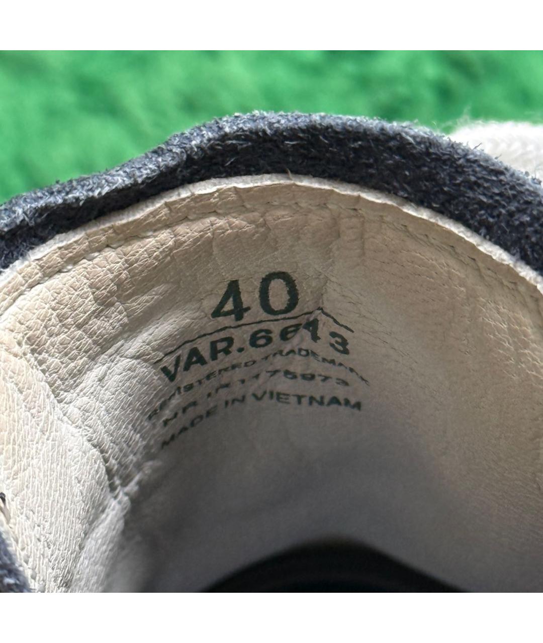 PREMIATA Темно-синие замшевые низкие кроссовки / кеды, фото 7